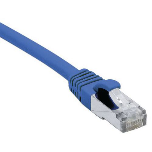 Cordon RJ45 catégorie 6A S/FTP LSOH snagless bleu - 5 m Cordon RJ45 catégorie 6A S/FTP LSOH snagless bleu - 5 m