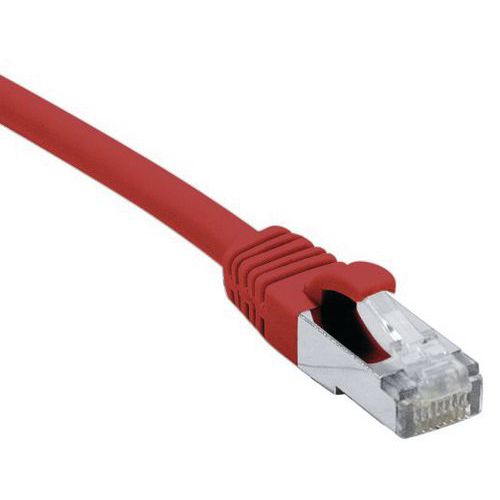 Cordon RJ45 catégorie 6A S/FTP LSOH snagless rouge - 2 m Cordon RJ45 catégorie 6A S/FTP LSOH snagless rouge - 2 m