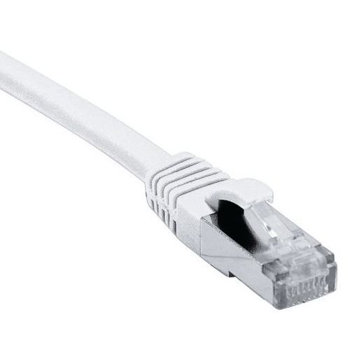 Cordon RJ45 catégorie 6A S/FTP LSOH snagless blanc - 0,5 m Cordon RJ45 catégorie 6A S/FTP LSOH snagless blanc - 0,5 m