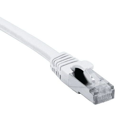 Cordon RJ45 catégorie 6A S/FTP LSOH snagless blanc - 1 m Cordon RJ45 catégorie 6A S/FTP LSOH snagless blanc - 1 m
