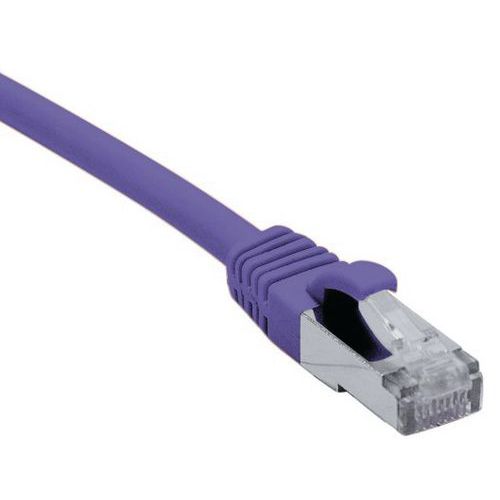 Cordon RJ45 catégorie 6A S/FTP LSOH snagless violet - 0,3 m Cordon RJ45 catégorie 6A S/FTP LSOH snagless violet - 0,3 m