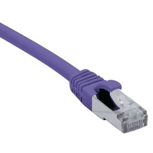 Cordon RJ45 catégorie 6A S/FTP LSOH snagless violet - 0,5 m Cordon RJ45 catégorie 6A S/FTP LSOH snagless violet - 0,5 m