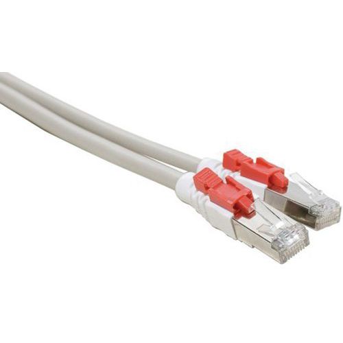 Cordon RJ45 catégorie 6A S/FTP à verrouillage gris - 1 m Cordon RJ45 catégorie 6A S/FTP à verrouillage gris - 1 m