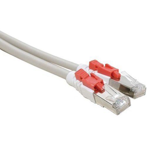 Cordon RJ45 catégorie 6A S/FTP à verrouillage gris - 3 m Cordon RJ45 catégorie 6A S/FTP à verrouillage gris - 3 m
