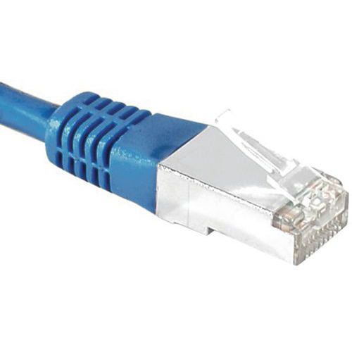 Cordon RJ45 catégorie 6A S/FTP bleu - 20 m Cordon RJ45 catégorie 6A S/FTP bleu - 20 m