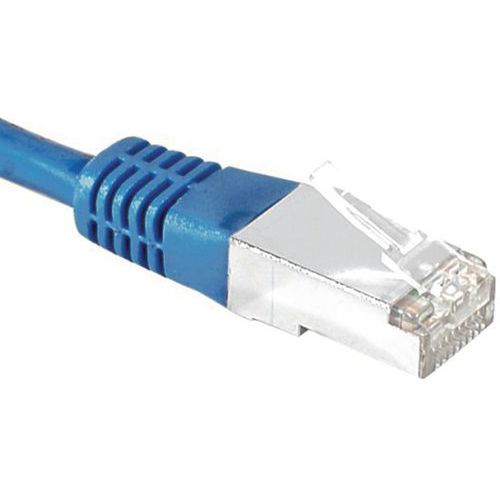 Cordon RJ45 catégorie 6A S/FTP bleu - 25 m Cordon RJ45 catégorie 6A S/FTP bleu - 25 m