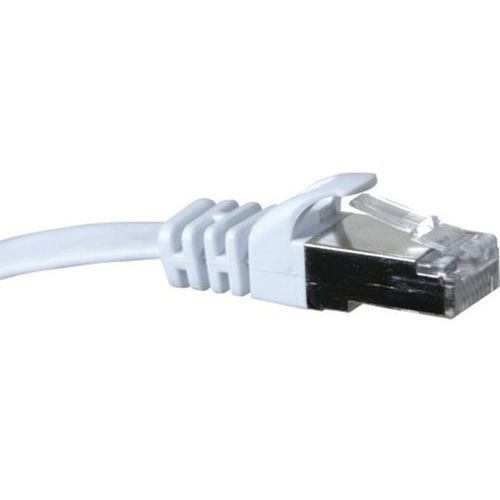 Cordon RJ45 plat catégorie 6 U/FTP snagless blanc - 3 m Cordon RJ45 plat catégorie 6 U/FTP snagless blanc - 3 m