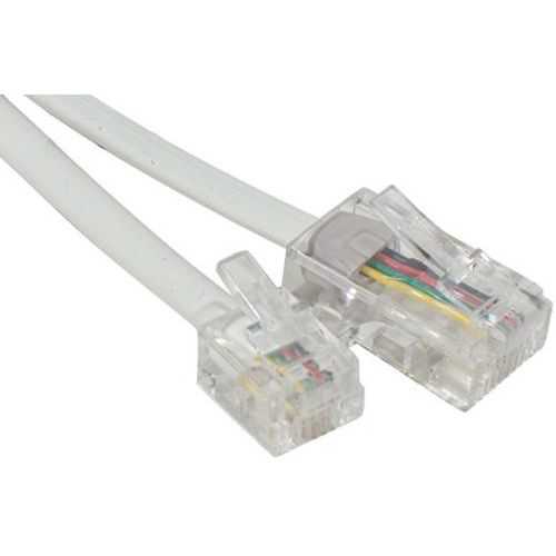 Cordon téléphonique RJ11 vers RJ45 Blanc - 7.00M Cordon téléphonique RJ11 vers RJ45 Blanc - 7.00M