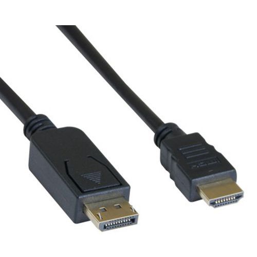 DisplayPort 1.2 naar HDMI 1.4 zwart - 2 meter DisplayPort 1.2 naar HDMI 1.4 zwart - 2 meter