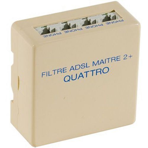 ADSL-filter 4 Rj-45-uitgangen voor dinrail ADSL-filter 4 Rj-45-uitgangen voor dinrail
