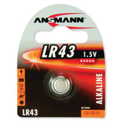 Batterij Alkaline ANSMANN 5015293 LR43 Batterij Alkaline ANSMANN 5015293 LR43
