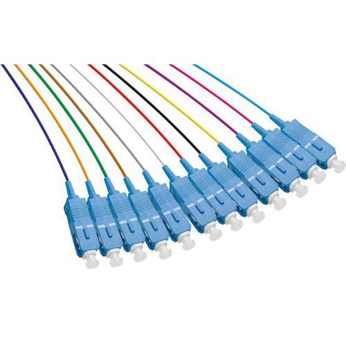 Set de 12 connecteurs panachés PIGTAIL OS2 SC/UPC LSOH - 2m Set de 12 connecteurs panachés PIGTAIL OS2 SC/UPC LSOH - 2m