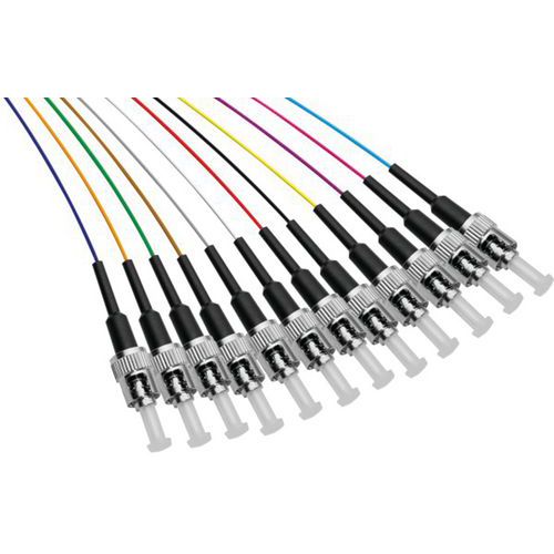Pigtail 12 kleuren OS2 ST/UPC LSOH 2 m Pigtail 12 kleuren OS2 ST/UPC LSOH 2 m