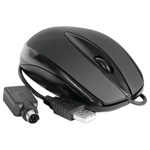 Optische USB- en PS/2 muis DACOMEX zwart Optische USB- en PS/2 muis DACOMEX zwart