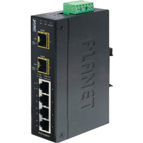 Planet IGS-620TF IND. Switch 4 GIGABIT + 2 SFP 100FX/1G Planet IGS-620TF IND. Switch 4 GIGABIT + 2 SFP 100FX/1G