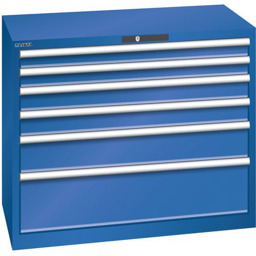 Ladekast 54x27E (bxdxh) 1023x572x850 mm, Max. belasting: 200 kg, Totale hoogte: 850 mm, Aantal laden: 6