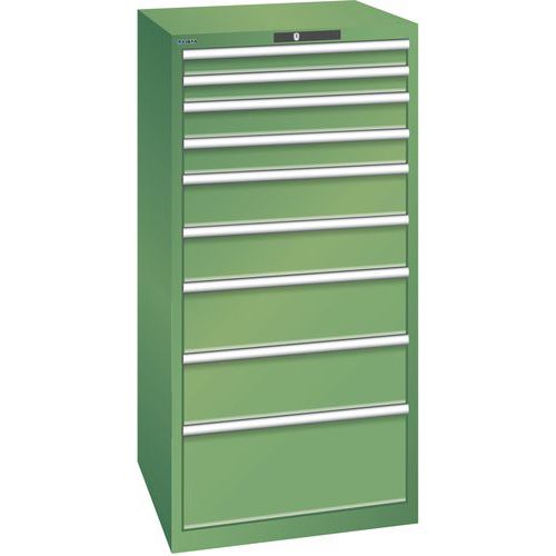 Ladekast 36x36E (bxdxh) 717x725x1450 mm, Max. belasting: 75 kg, Totale hoogte: 1450 mm, Aantal laden: 9