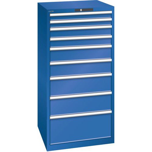 Ladekast 36x36E (bxdxh) 717x725x1450 mm, Max. belasting: 75 kg, Totale hoogte: 1450 mm, Aantal laden: 9