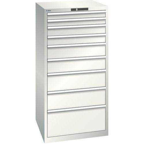 Ladekast 36x36E (bxdxh) 717x725x1450 mm, Max. belasting: 75 kg, Totale hoogte: 1450 mm, Aantal laden: 9
