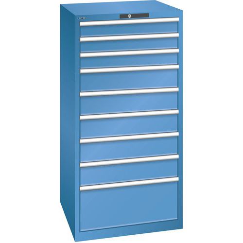 Ladekast 36x36E (bxdxh) 717x725x1450 mm, Max. belasting: 75 kg, Totale hoogte: 1450 mm, Aantal laden: 9
