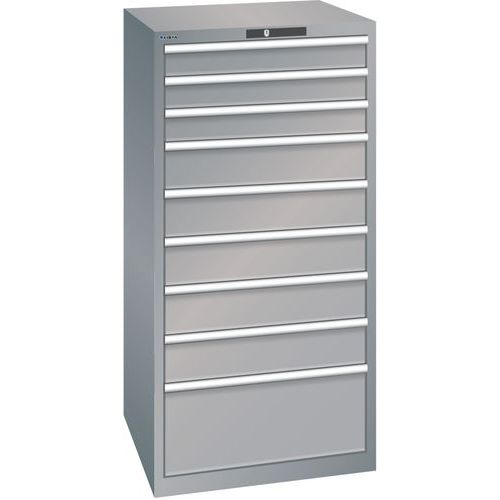 Ladekast 36x36E (bxdxh) 717x725x1450 mm, Max. belasting: 75 kg, Totale hoogte: 1450 mm, Aantal laden: 9