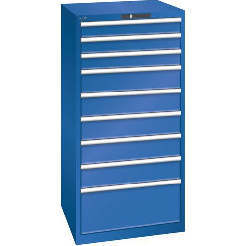 Ladekast 36x36E (bxdxh) 717x725x1450 mm, Max. belasting: 75 kg, Totale hoogte: 1450 mm, Aantal laden: 9