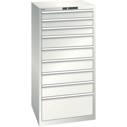 Ladekast 36x36E (bxdxh) 717x725x1450 mm, Max. belasting: 75 kg, Totale hoogte: 1450 mm, Aantal laden: 9