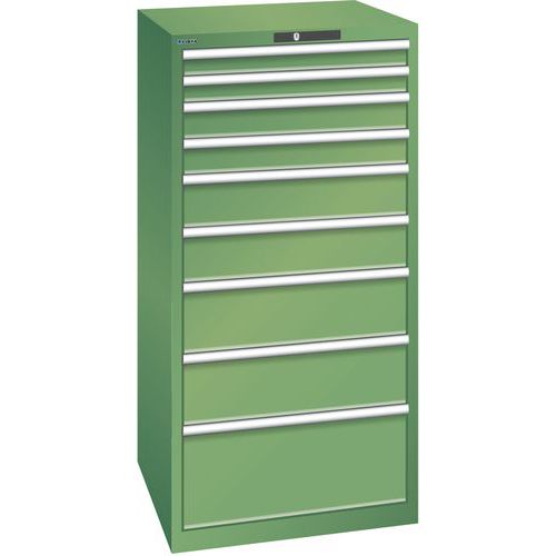 Ladekast 36x36E (bxdxh) 717x725x1450 mm, Max. belasting: 200 kg, Totale hoogte: 1450 mm, Aantal laden: 9