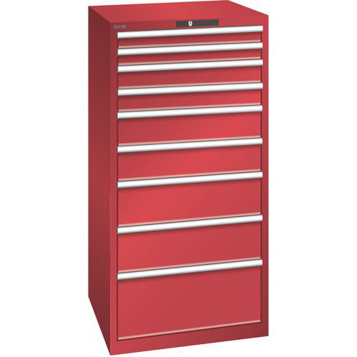 Ladekast 36x36E (bxdxh) 717x725x1450 mm, Max. belasting: 200 kg, Totale hoogte: 1450 mm, Aantal laden: 9