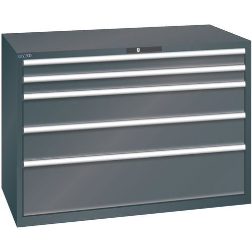 Ladekast 78x36E (bxdxh) 1431x725x1000 mm, Max. belasting: 75 kg, Totale hoogte: 1000 mm, Aantal laden: 5