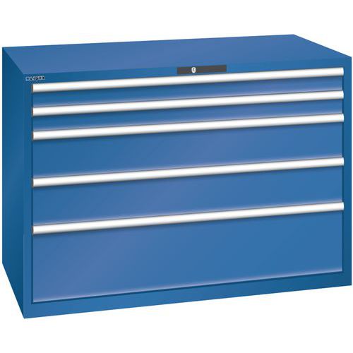 Ladekast 78x36E (bxdxh) 1431x725x1000 mm, Max. belasting: 75 kg, Totale hoogte: 1000 mm, Aantal laden: 5