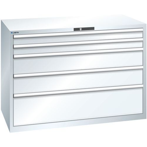 Ladekast 78x36E (bxdxh) 1431x725x1000 mm, Max. belasting: 75 kg, Totale hoogte: 1000 mm, Aantal laden: 5