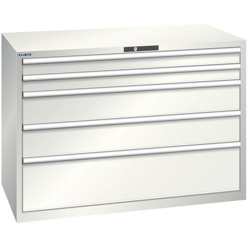 Ladekast 78x36E (bxdxh) 1431x725x1000 mm, Max. belasting: 75 kg, Totale hoogte: 1000 mm, Aantal laden: 5