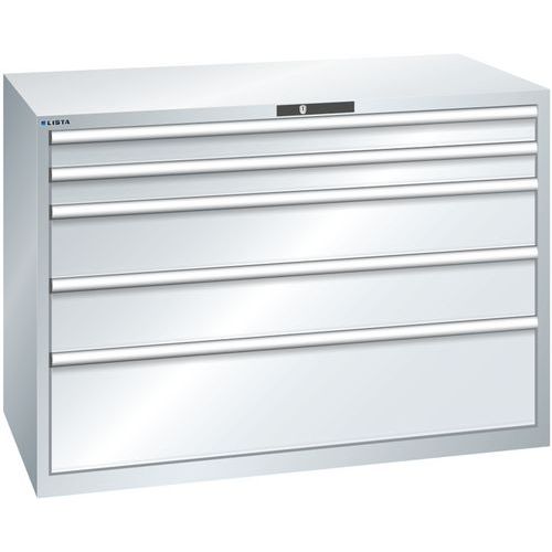 Ladekast 78x36E (bxdxh) 1431x725x1000 mm, Max. belasting: 200 kg, Totale hoogte: 1000 mm, Aantal laden: 5