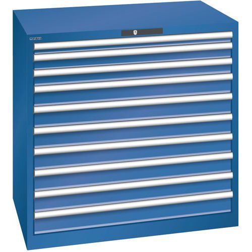Ladekast 54x36E (bxdxh) 1023x725x1000 mm, Max. belasting: 200 kg, Totale hoogte: 1000 mm, Aantal laden: 10
