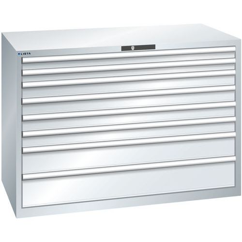 Ladekast 78x36E (bxdxh) 1431x725x1000 mm, Max. belasting: 75 kg, Totale hoogte: 1000 mm, Aantal laden: 8