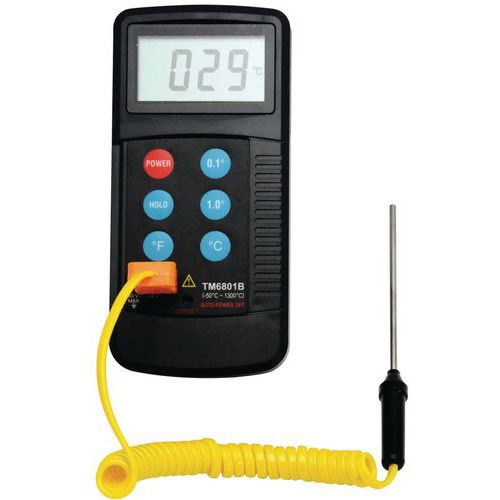 Thermometer digitaal met sonde voor dubbele meting - Manutan Expert Thermometer digitaal met sonde voor dubbele meting - Manutan Expert