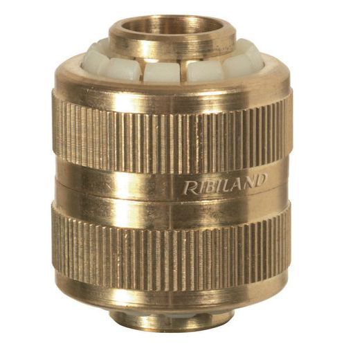 Herstellend verbindingsstuk van messing op kaart - Voor slang Ø 15 mm (5/8) Herstellend verbindingsstuk van messing op kaart - Voor slang Ø 15 mm (5/8)