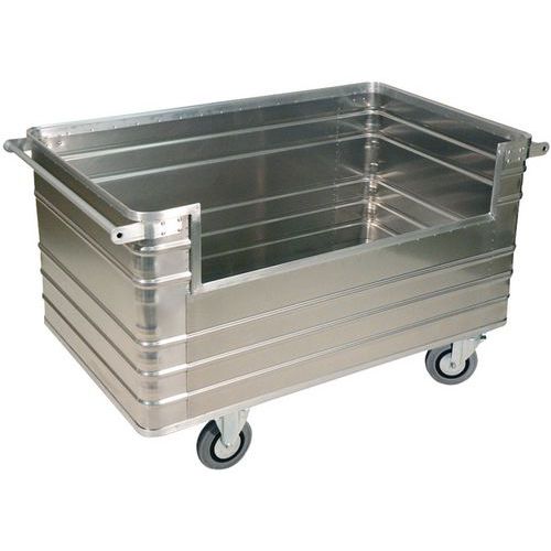 Aluminium bakwagen met 1/2 open paneel Aluminium bakwagen met 1/2 open paneel