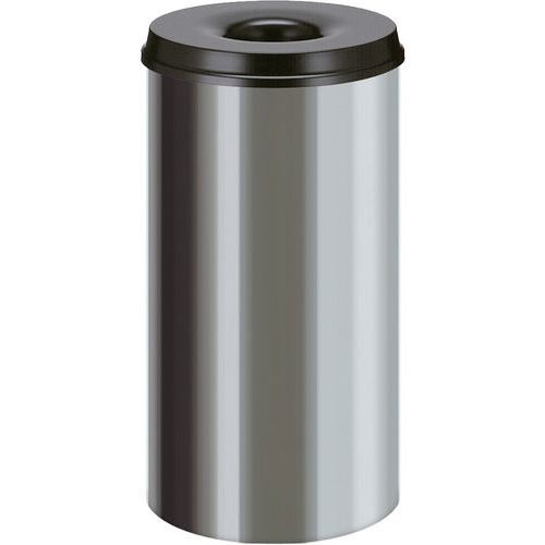 Poubelle à papier anti-feu inox, 15L à 50L