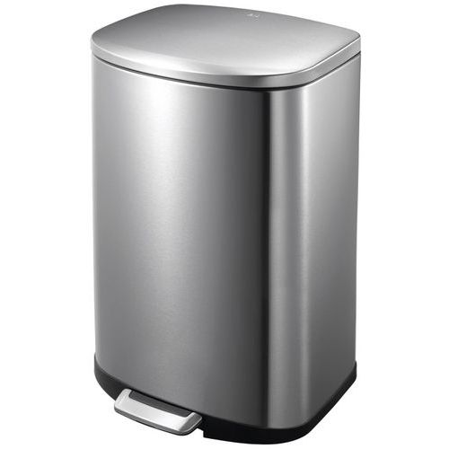 Poubelle à pédale 50 litres rectangulaire en plastique recyclé STEP BIN