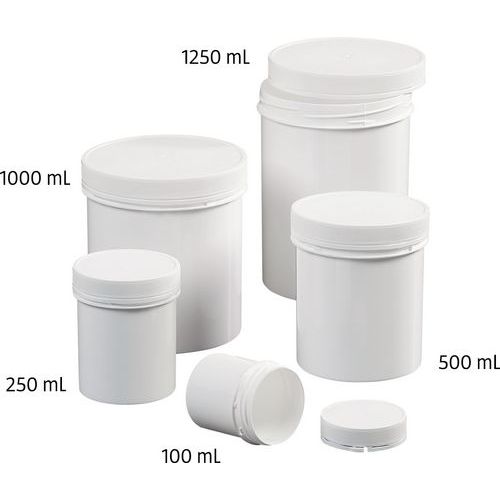 Pot plastique avec couvercle vissant hermétique 1500 ml