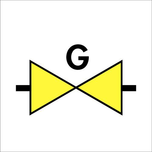 Markering van de gaskraan - Polyester