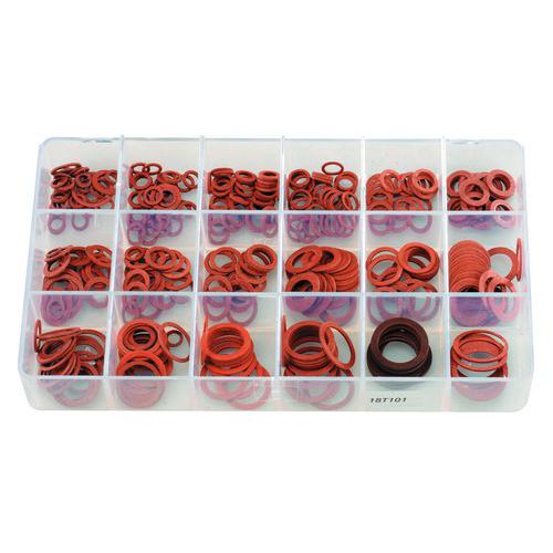 Assortimentsdoos met fiberringen - 400 stuks Assortimentsdoos met fiberringen - 400 stuks