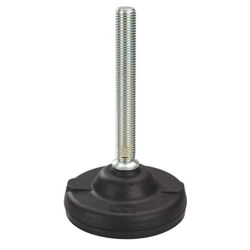 Pied réglable polyamide - Ø 124 mm - 4500 kg - Acier Pied réglable polyamide - Ø 124 mm - 4500 kg - Acier