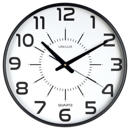 Wandklok quartz MAXI POP zwart - UNILUX Wandklok quartz MAXI POP zwart - UNILUX