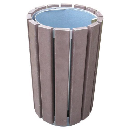 Afvalbak Escapade Eco rond - Bevestiging van de zak met elastiek - 90 l Afvalbak Escapade Eco rond - Bevestiging van de zak met elastiek - 90 l