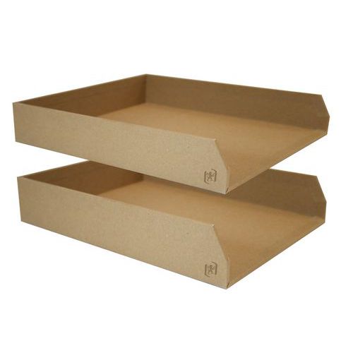 Set van 2 postbakjes A4+ Savana kraftkarton - Oxford Set van 2 postbakjes A4+ Savana kraftkarton - Oxford