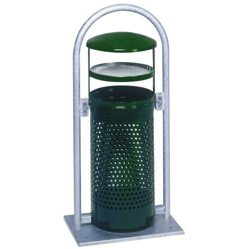 Afvalzakhouder met sluiting - Gegalvaniseerd - 60 l Afvalzakhouder met sluiting - Gegalvaniseerd - 60 l