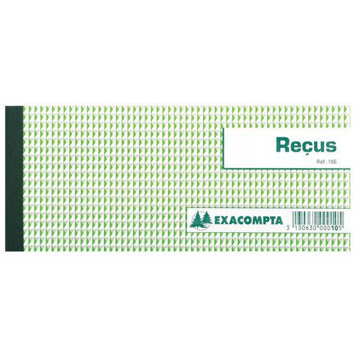 Carnet à souche reçus 50 feuillets horizontal 9x13 cm Carnet à souche reçus 50 feuillets horizontal 9x13 cm